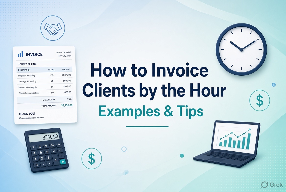 How to Invoice Clients by the Hour: Rates, Hours, and Examples