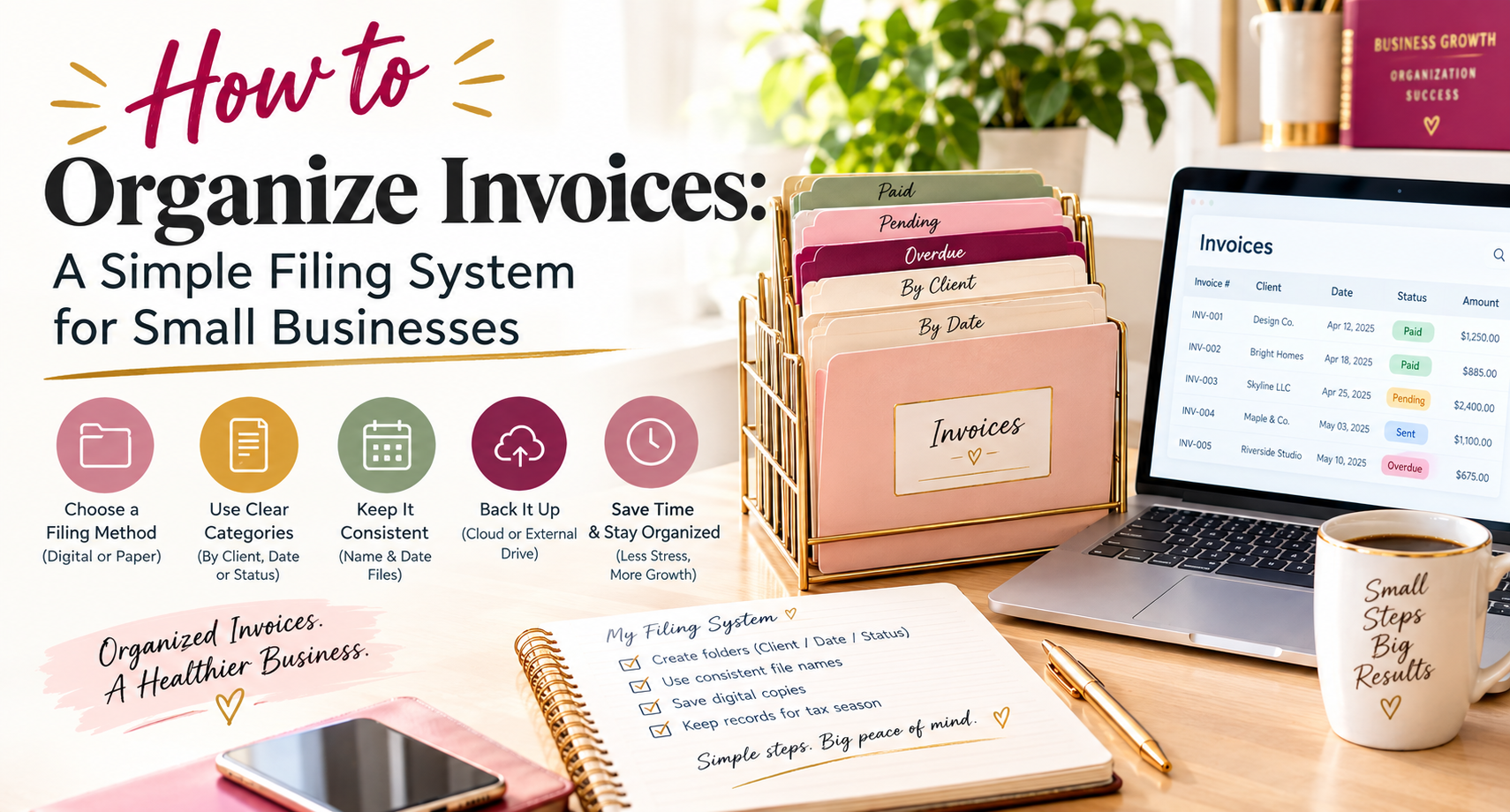 How to Organize Invoices: Simple Filing System for Small Business