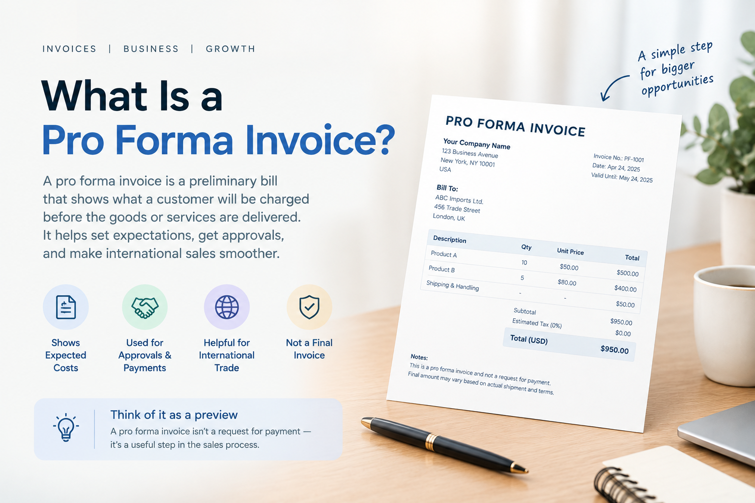 What Is a Pro Forma Invoice? Meaning, Example, and When to Use One.