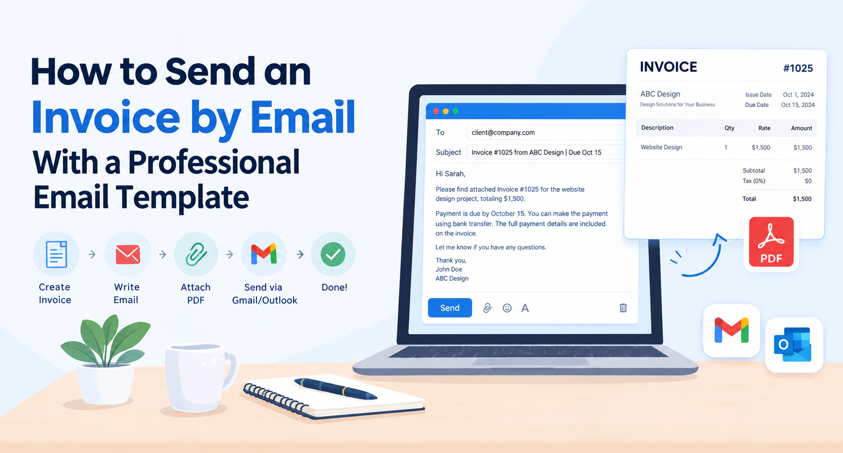 How to Send an Invoice by Email With a Professional Email Template